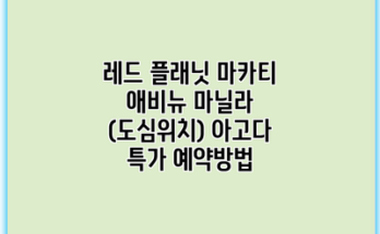 레드 플래닛 마카티 애비뉴 마닐라 (도심위치) 아고다 특가 예약방법