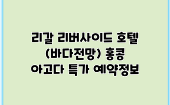 리갈 리버사이드 호텔 (바다전망) 홍콩 아고다 특가 예약정보