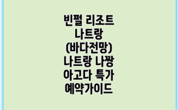 빈펄 리조트 나트랑 (바다전망) 나트랑 나짱 아고다 특가 예약가이드