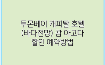 투몬베이 캐피탈 호텔 (바다전망) 괌 아고다 할인 예약방법