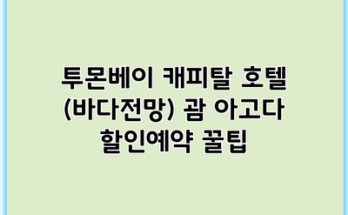 투몬베이 캐피탈 호텔 (바다전망) 괌 아고다 할인예약 꿀팁